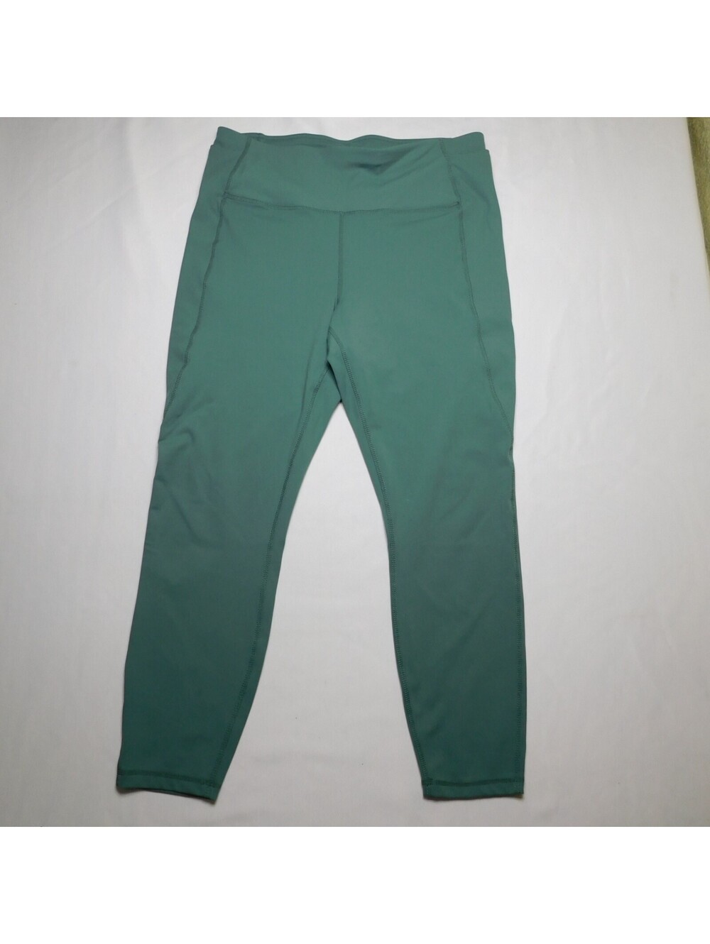 Reebok Leggings Womens XL Green High Rise Athletic Training Capri Yoga
